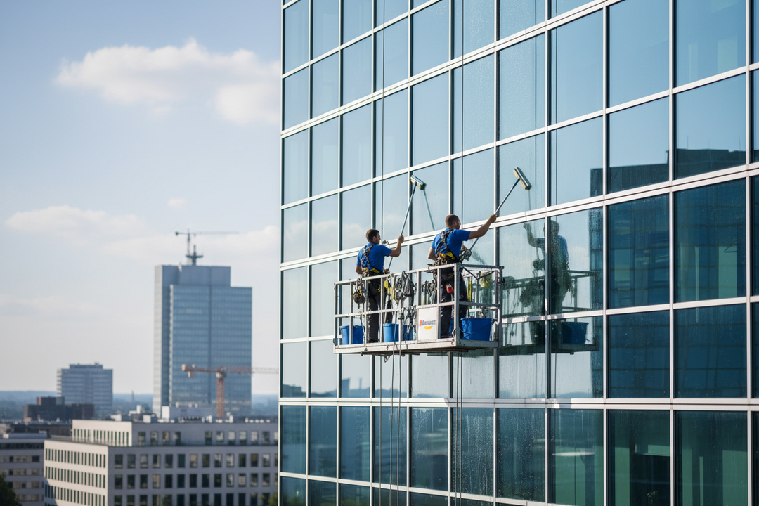 Professionelle Glasreinigung in Hannover - HKD-Services reinigt Glasfassaden und Schaufenster
