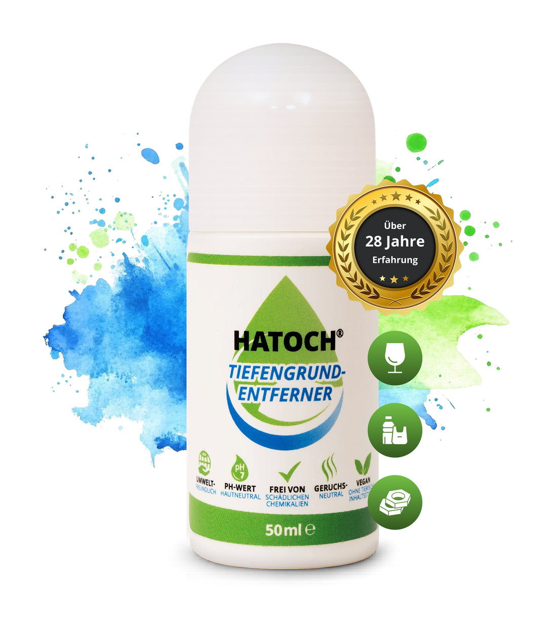 HATOCH Tiefengrund-Entferner – Produktvorteile mit Symbolen
